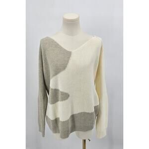 Peach Love California 
Abstract Wave Knit Sweater